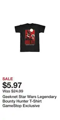 Game Stop Geeknet Star Wars Legendary Bounty Hunter T-Shirt GameStop Exclusive offer
