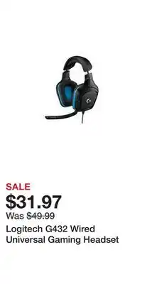 Game Stop Logitech G432 Wired Universal Gaming Headset offer