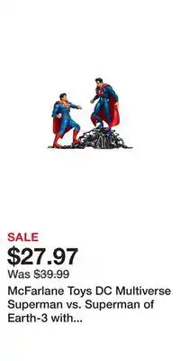 Game Stop McFarlane Toys DC Multiverse Superman vs. Superman of Earth-3 with Atomica Action Figure Set 2-Pack offer