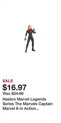 Game Stop Hasbro Marvel Legends Series The Marvels Captain Marvel 6-in Action Figure offer