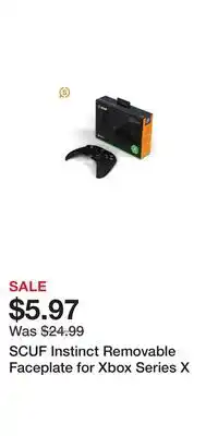Game Stop SCUF Instinct Removable Faceplate for Xbox Series X offer