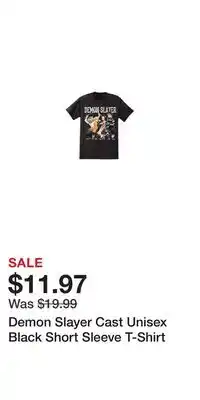 Game Stop Demon Slayer Cast Unisex Black Short Sleeve T-Shirt offer