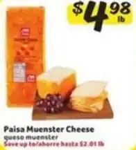 Fresco y Más Paisa Muenster Cheese offer
