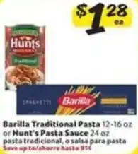 Fresco y Más Barilla Traditional Pasta or Hunt's Pasta Sauce offer