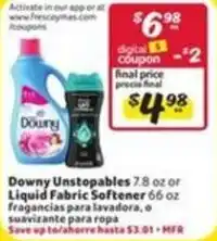 Fresco y Más Downy Unstopables or Liquid Fabric Softener offer