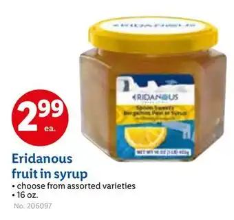 Lidl Eridanous Fruit In Syrup offer