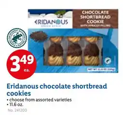 Lidl Eridanous chocolate shortbread cookies offer
