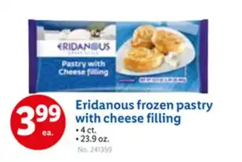 Lidl Eridanous frozen pastry with cheese filling offer
