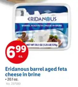 Lidl Eridanous barrel aged feta cheese in brine offer