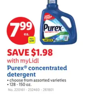 Lidl Purex concentrated detergent offer