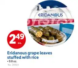 Lidl Eridanous grape leaves stuffed with rice offer