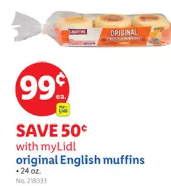 Lidl original English muffins offer