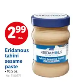 Lidl Eridanous tahini sesame paste offer