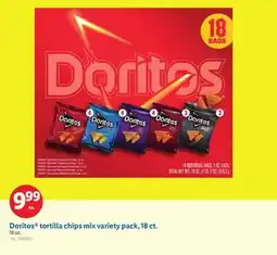 Lidl Doritos tortilla chip mix variety pack, 18 ct offer