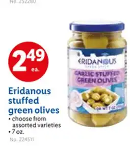 Lidl Eridanous stuffed green olives offer
