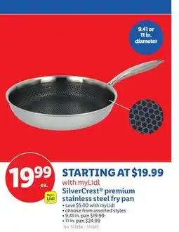 Lidl SilverCrest premium stainless steel fry pan offer