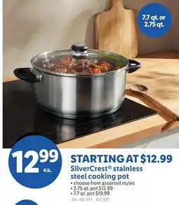 Lidl SilverCrest stainless steel cooking pot offer