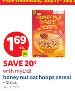 Lidl honey nut oat hoops cereal offer