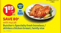 Lidl Butcher's Specialty fresh boneless/skinless chicken breast, family size offer