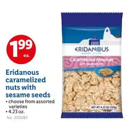 Lidl Eridanous caramelized nuts with sesame seeds offer