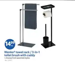 Lidl Wenko towel rack/3-in-1 toilet brush with caddy offer