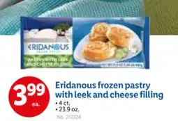 Lidl Eridanous frozen pastry with leek and cheese filling offer
