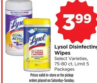Food 4 Less Lysol Disinfecting Wipes offer