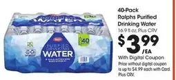 Ralphs 40-Pack Ralphs Purified Drinking Water offer