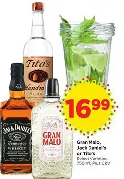 Food 4 Less Gran Malo, Jack Daniel's or Tito's offer