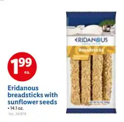 Lidl Eridanous breadsticks with sunflower seeds offer