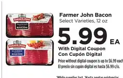 Food 4 Less Farmer John Bacon offer