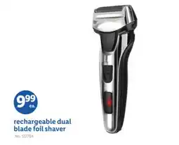 Lidl rechargeable dual blade foil shaver offer