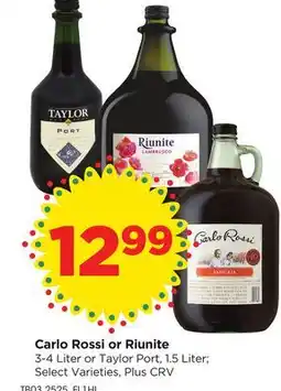 Food 4 Less Carlo Rossi or Riunite offer