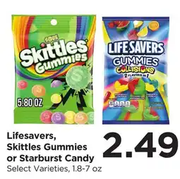 Food 4 Less Lifesavers, Skittles Gummies or Starburst Candy offer