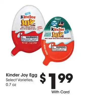 Ralphs Kinder Joy Egg offer