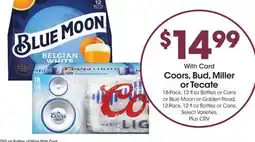 Ralphs Coors, Bud, Miller or Tecate offer