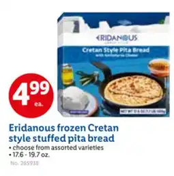 Lidl Eridanous frozen Cretan style stuffed pita bread offer
