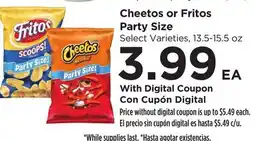 Food 4 Less Cheetos or Fritos Party Size offer