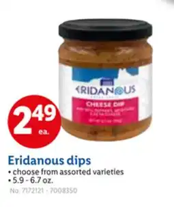 Lidl Eridanous dips offer