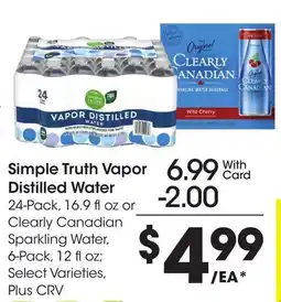 Ralphs Simple Truth Vapor Distilled Water offer