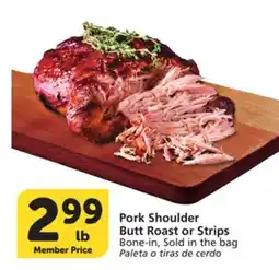 Albertsons Pork Shoulder Butt Roast or Strips offer