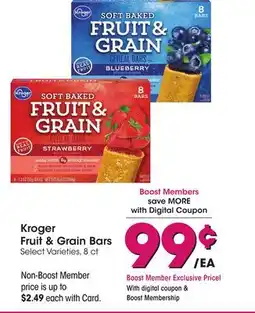 Ralphs Kroger Fruit & Grain Bars offer
