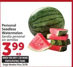 Albertsons Personal Seedless Watermelon offer