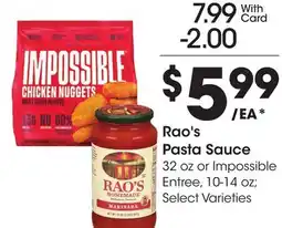 Ralphs Rao's Pasta Sauce offer