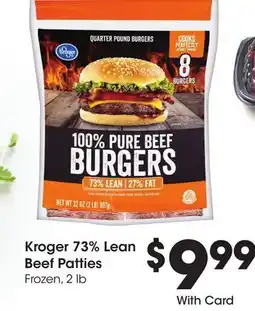 Ralphs Kroger 73% Lean Beef Patties offer