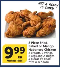 Albertsons 8 Piece Fried, Baked or Mango Habanero Chicken offer