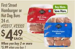 Smart & Final First Street Hamburger or Hot Dog Buns offer