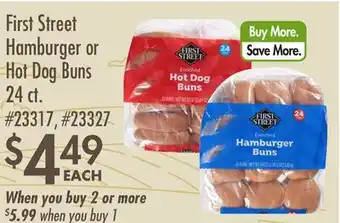 Smart & Final First Street Hamburger or Hot Dog Buns offer