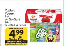 Albertsons Yoplait Yogurt, 8 ct. or Go-Gurt, 20 ct offer