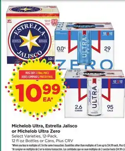 Food 4 Less Michelob Ultra, Estrella Jalisco or Michelob Ultra Zero offer